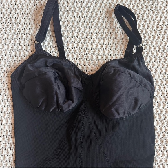 Vintage Montgomery Ward Shapewear Bodysuit Snaps Black Women’s 38B Circa 1970/80 - Picture 2 of 9
